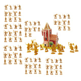 1/72 Medieval Castles Knight Action Figure Toy Big for Ages 3 4 5 6 7 8 9 10 gold