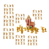 1/72 Medieval Castles Knight Action Figure Toy Big for Ages 3 4 5 6 7 8 9 10 gold