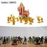 1/72 Medieval Castles Knight Action Figure Toy Big for Ages 3 4 5 6 7 8 9 10 gold
