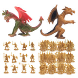 Maxbell 1/72 Scale Medieval Knights Action Figure Toy Building Toy for Children Kids gold