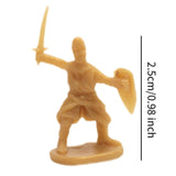 Maxbell 1/72 Scale Medieval Knights Action Figure Toy Building Toy for Children Kids gold