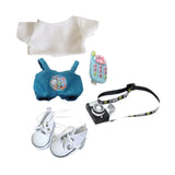 Maxbell 15cm 17cm Doll Clothes Soft Costume Accessories Decor Cute Doll Clothes Suit style C