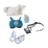 Maxbell 15cm 17cm Doll Clothes Soft Costume Accessories Decor Cute Doll Clothes Suit style C