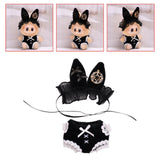 Maxbell 2x2 Pieces Dolls Bunny Girl Bodysuit with Headband for 10-15cm Dolls Boy Dolls