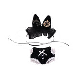 Maxbell 2x2 Pieces Dolls Bunny Girl Bodysuit with Headband for 10-15cm Dolls Boy Dolls
