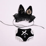 Maxbell 2x2 Pieces Dolls Bunny Girl Bodysuit with Headband for 10-15cm Dolls Boy Dolls