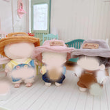 Maxbell Miniature Doll Hat Cute Plush Doll Accessories for 17cm/15cm Dolls Kids Toys grey