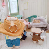 Maxbell Miniature Doll Hat Cute Plush Doll Accessories for 17cm/15cm Dolls Kids Toys grey