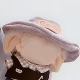 Maxbell Miniature Doll Hat Cute Plush Doll Accessories for 17cm/15cm Dolls Kids Toys grey