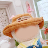 Maxbell Miniature Doll Hat Cute Plush Doll Accessories for 17cm/15cm Dolls Kids Toys yellow