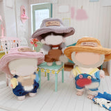 Maxbell Miniature Doll Hat Cute Plush Doll Accessories for 17cm/15cm Dolls Kids Toys yellow