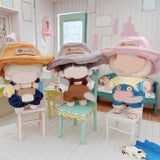 Maxbell Miniature Doll Hat Cute Plush Doll Accessories for 17cm/15cm Dolls Kids Toys yellow