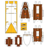 Maxbell Paper Sailboat Ship Kits 3D Puzzle Ship Model Kits for Adults Children Teens