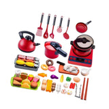 Maxbell 61 Pieces Kitchen Cooking Toy Set Fun Playset for Children Age 3+ Years Kids