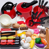 Maxbell 61 Pieces Kitchen Cooking Toy Set Fun Playset for Children Age 3+ Years Kids