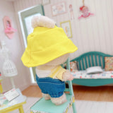 Maxbell Plush Doll Hat for Little Girls Flexibility DIY Hands on Dress up for 5.91'' yellow