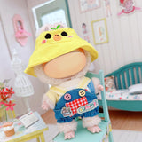 Maxbell Plush Doll Hat for Little Girls Flexibility DIY Hands on Dress up for 5.91'' yellow