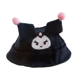 Maxbell Plush Doll Cap for Kids Birthday Gift DIY Fashion Dress up for 6.69inch Doll black