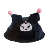 Maxbell Plush Doll Cap for Kids Birthday Gift DIY Fashion Dress up for 6.69inch Doll black