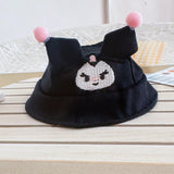 Maxbell Plush Doll Cap for Kids Birthday Gift DIY Fashion Dress up for 6.69inch Doll black