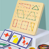 Maxbell Wooden Geoboard GEO Board Educational Graphical for Children Boys Girls Kids