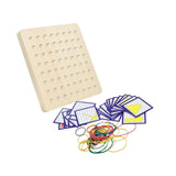 Maxbell Wooden Geoboard GEO Board Educational Graphical for Children Boys Girls Kids