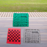 Maxbell Giant Checkers Board Game Mat 3 in 1 Game Mat Rug Game Mat Toe Board