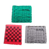 Maxbell Giant Checkers Board Game Mat 3 in 1 Game Mat Rug Game Mat Toe Board