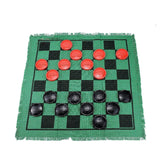 Maxbell Giant Checkers Board Game Mat 3 in 1 Game Mat Rug Game Mat Toe Board