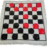 Maxbell Giant Checkers Board Game Mat 3 in 1 Game Mat Rug Game Mat Toe Board