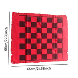 Maxbell Giant Checkers Board Game Mat 3 in 1 Game Mat Rug Game Mat Toe Board
