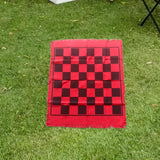 Maxbell Giant Checkers Board Game Mat 3 in 1 Game Mat Rug Game Mat Toe Board
