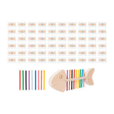 Maxbell Montessori Educational Toy Fish Bone Sorting Toy for Boy Girls Kid Preschool