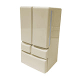 Maxbell Dollhouse Mini Refrigerator 1:12 DIY Double Door for Micro Landscape Diorama yellow