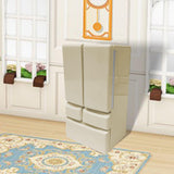 Maxbell Dollhouse Mini Refrigerator 1:12 DIY Double Door for Micro Landscape Diorama yellow