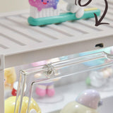 Maxbell Display Case Desktop Dustproof Clear Storage Cabinet for Study Bedroom Decor white