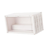 Maxbell Display Case Desktop Dustproof Clear Storage Cabinet for Study Bedroom Decor white