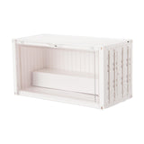 Maxbell Display Case Desktop Dustproof Clear Storage Cabinet for Study Bedroom Decor white