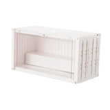 Maxbell Display Case Desktop Dustproof Clear Storage Cabinet for Study Bedroom Decor white