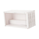Maxbell Display Case Desktop Dustproof Clear Storage Cabinet for Study Bedroom Decor white