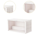 Maxbell Display Case Desktop Dustproof Clear Storage Cabinet for Study Bedroom Decor white