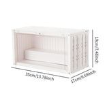 Maxbell Display Case Desktop Dustproof Clear Storage Cabinet for Study Bedroom Decor white
