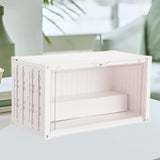 Maxbell Display Case Desktop Dustproof Clear Storage Cabinet for Study Bedroom Decor white