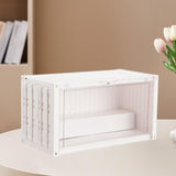 Maxbell Display Case Desktop Dustproof Clear Storage Cabinet for Study Bedroom Decor white