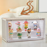 Maxbell Display Case Desktop Dustproof Clear Storage Cabinet for Study Bedroom Decor white