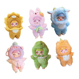Maxbell 6 Pieces Mini Plush Doll Toy Cartoon Plush Figure for Family Gift Boys Girls
