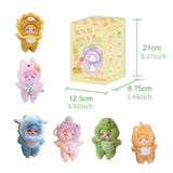 Maxbell 6 Pieces Mini Plush Doll Toy Cartoon Plush Figure for Family Gift Boys Girls