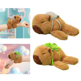 Maxbell Capybara Plush Toy with Backpack Capibara Stuffed Aniamls Toy for Boys Girls Turtle backpack