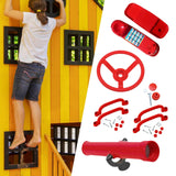 Maxbell Outdoor Steering Wheel Pretend Play for Girls Boys Educational Gift Children red