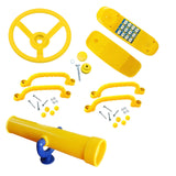 Maxbell Outdoor Steering Wheel Pretend Play for Girls Boys Educational Gift Children yellow